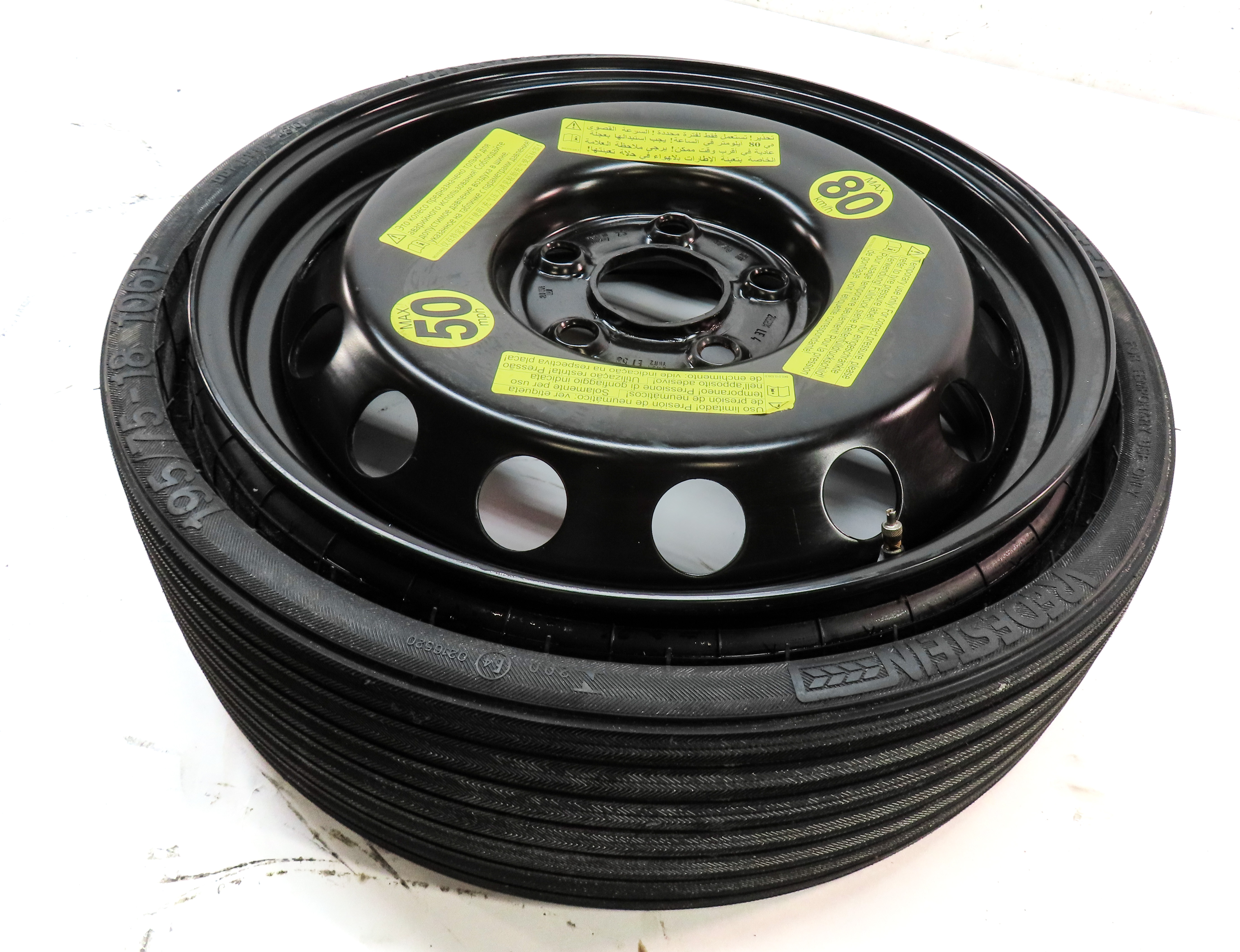 2004-2017 VW TOUAREG AUDI Q7 (4L) 18x6-1/2 COLLAPSIBLE SPARE TIRE WHEEL RIM — exact item pictured